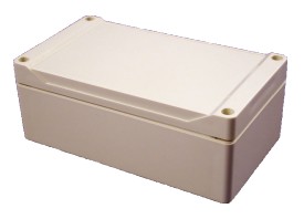Behuizing 65x65x40mm polycarbonaat grijs styled - IP-66