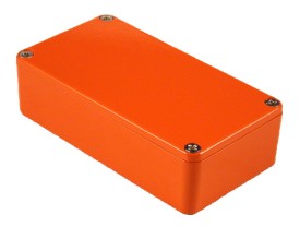 Behuizing spuitgiet aluminium 119x94x34mm - RAL2009 - Oranje