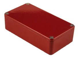 Alum. druckguss gehäuse 119x94x34mm - RAL3011 - Rot