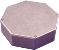 Spuitgiet alum. behuizing 8-hoekig 132,8x132,8x39,2mm