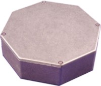 Diecast enclosure octagon 132,8x132,8x39,2mm - cobalt blue