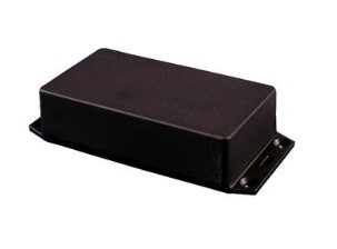Behuizing 113x63x32,5mm met flensbevestiging ABS - zwart