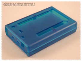 Machined enclosure 110x75x25mm - for Ardiuno Due - translucent blue