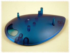 Halbe skale 145,1x100,1x33mm - für Raspberry PI - durchsichtig blau