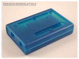 Gehäuse beartbeitet 110x75x25mm - für Ardiuno MEGA 2560 - transparant blauw