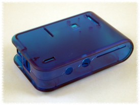 Bewerkte behuizing 104,2x65,5x30mm - voor Raspberry Pi - transparant blauw