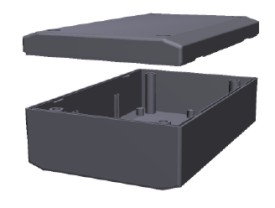 Behuizing ABS 90x140x45mm - grijs