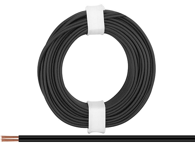 x5m Tweeling snoer 2x0,14mm² - zwart/zwart