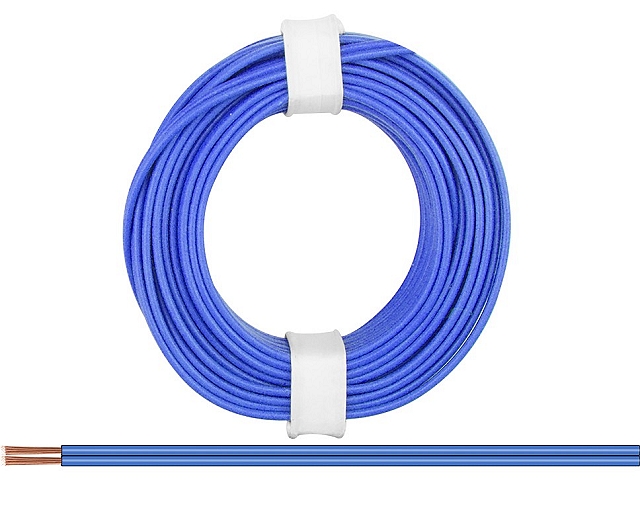 x5m Tweeling snoer 2x0,14mm² - blauw/blauw