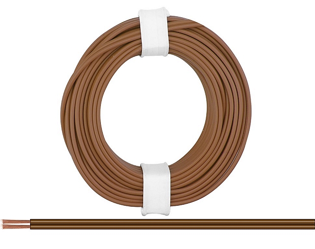x5m Tweeling snoer 2x0,14mm² - bruin/bruin