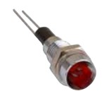 Signaallamp 3mm LED metalen houder geel - uitlopend