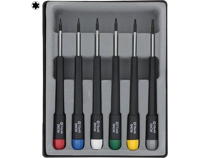 Satz von 6 Torx Schraubendreher