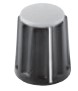Kunststof draaiknop met spantangbevestiging met markering zwart 20x4mm - uitlopend