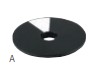 Base plate zwart ID=14mm OD=26mm - uitlopend