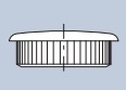 Kap zwart Ø36mm - uitlopend