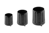 Spantangknop ø28mm - 6mm as plastic mat-zwart - uitlopend