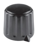 Plastic spantangknop met pijl zwart 20x6mm - uitlopend