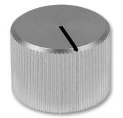 Aluminium knop ø8mm met indicator - uitlopend
