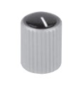 Aluminium knop ID=4mm OD=12mm L=15mm - uitlopend