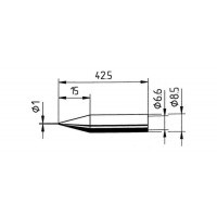 Soldeerstift ø1,0mm - uitlopend