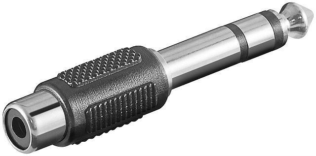 Adapter tulpsteker female -> 6,3mm stereo plug