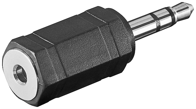 Adapter 2,5mm stereo female -> 3,5mm stereo male