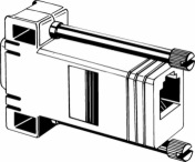 Adapter Sub-D 9 polig M - 8P8C