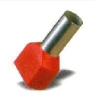 x500 Twin Entry Bootlace Ferrules insulated 2x1,00mm²  x 8mm - red