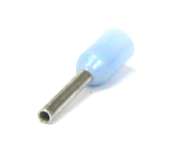 x100st Adereindhuls geisoleerd 0,25mm² x 6mm - licht blauw