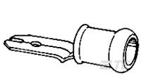 Flachstecker 6,3mm gelb