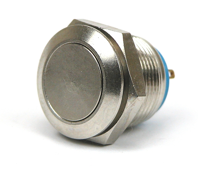Antivandalisme drukbouton ø19mm met click