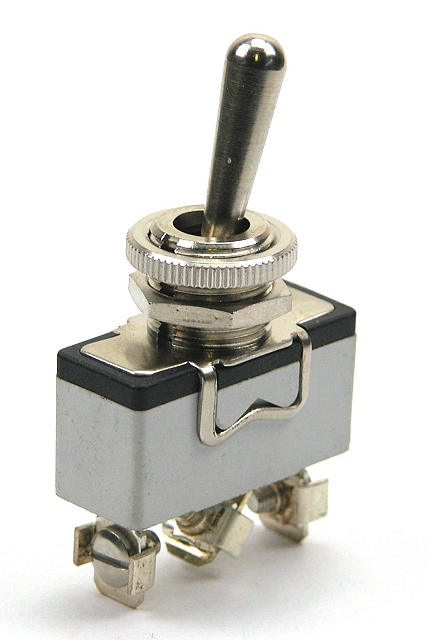 Toggle switch 15A/250Vac 1-pole - on-off screw terminal