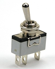 Toggle switch 10A/250Vac 1-pole  - on-off-momentary