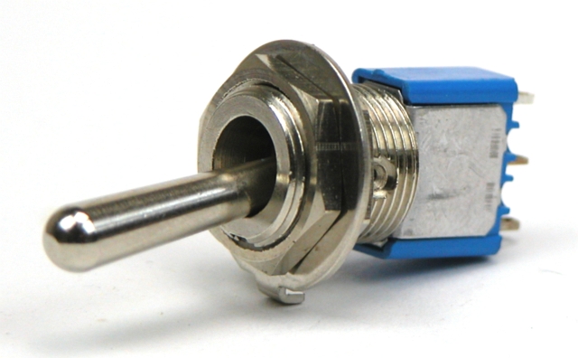 Toggleswitch ø11,9mm 1-pole on-off-on - solder