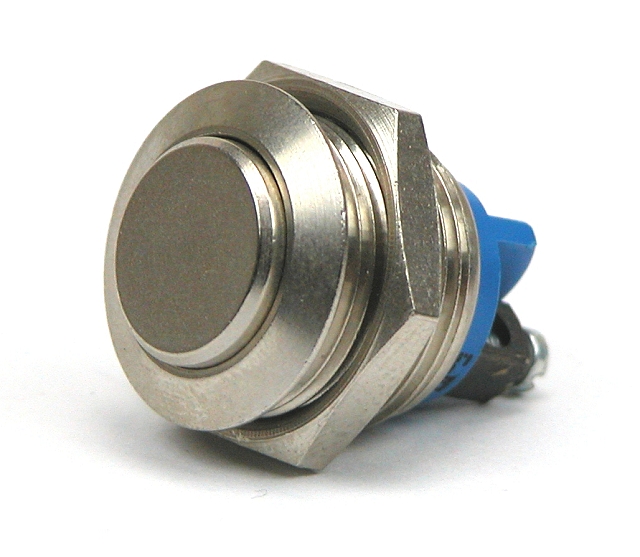 Antivandalisme drukbouton vlak - Off-(On) - ø18mm