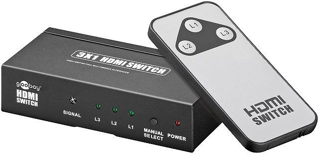 HDMI switch 3x ingang / 1x uitgang - zwart