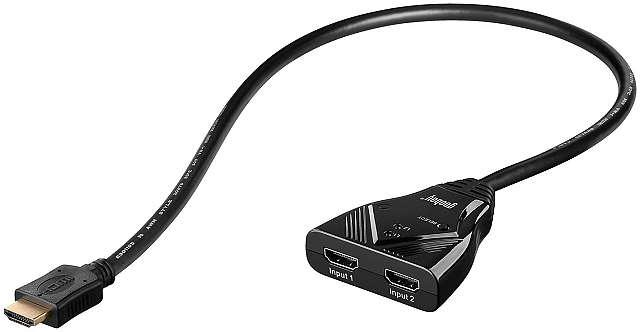 HDMI switch 2x eingang / 1x ausgang schwarz