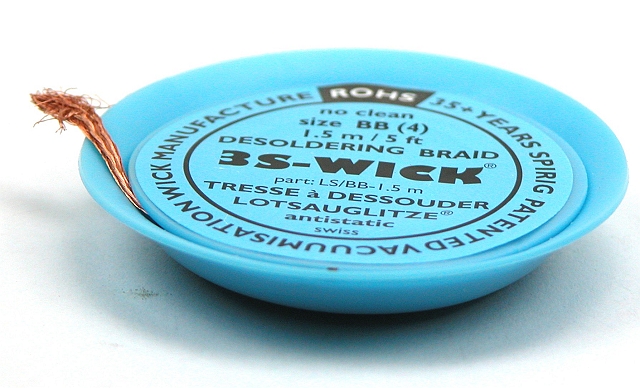 Desoldering braid 2,7mm wide - 1,5m long - blue