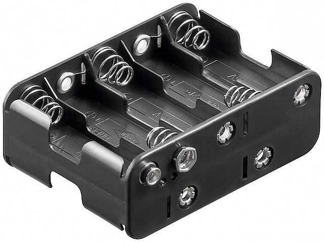 Batteriehalter 10x Mignonzellen (AA) mit druckknopfanschluss (2x5)