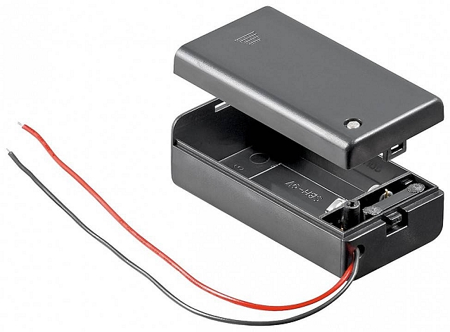Batteryholder 1x 9V battery with cableconnection