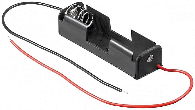Batteryholder 1x AA-cell with 15cm cable