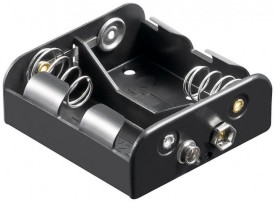 Batteriehalter für 2x Babyzellen (C) mit druckknopfanschluss
