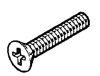 Metal - kreuzkopf versenkt M3 x 10mm schwarz - PH1 - A2