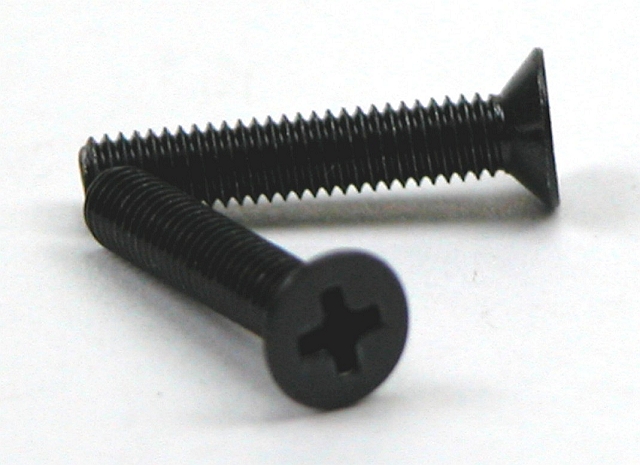 Screw Cross point countersunk M4 x 6mm black - PH2