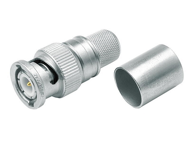 BNC plug male crimp 75 Ohm - RG 11