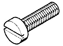 Slotted Metric Screw M3 x 10mm - SS A2