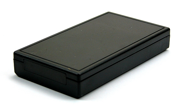 Gehäuse 125x70x22mm mit batteriefach schwarz