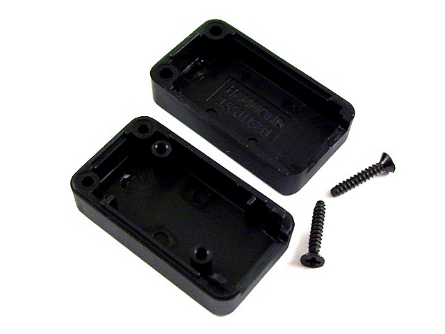 Behuizing 35 x 20 x 15mm - met USB uitsparing - zwart