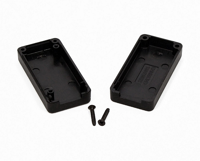 Behuizing 50 x 25 x 15mm - met USB uitsparing - zwart