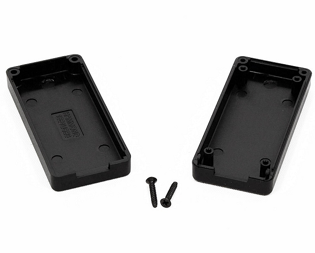 Enclosure 65 x 30 x 15mm - with USB hole - black